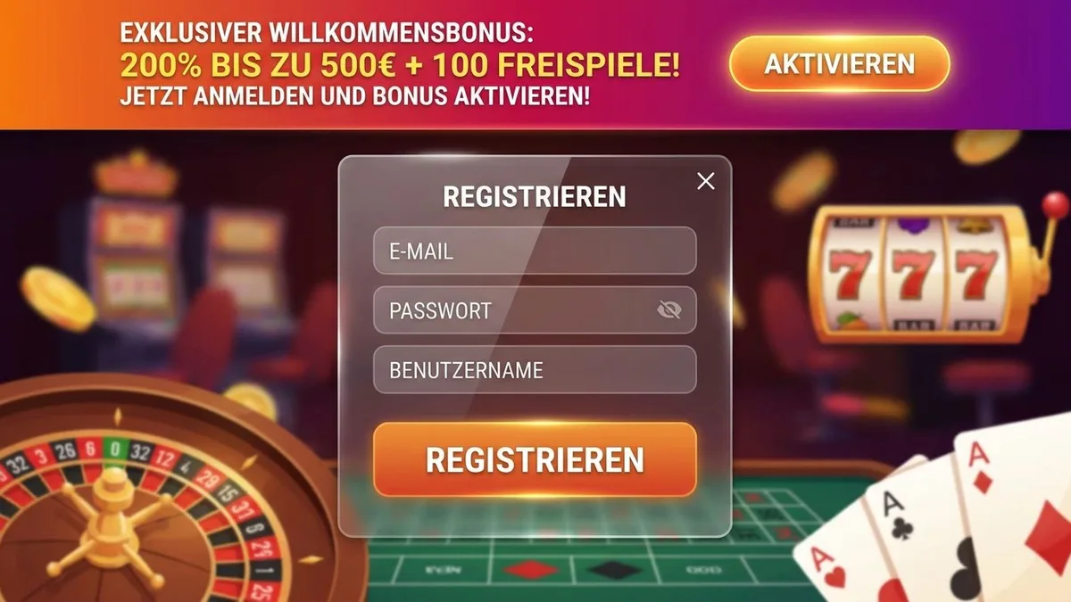 Registrierung mit Bonus